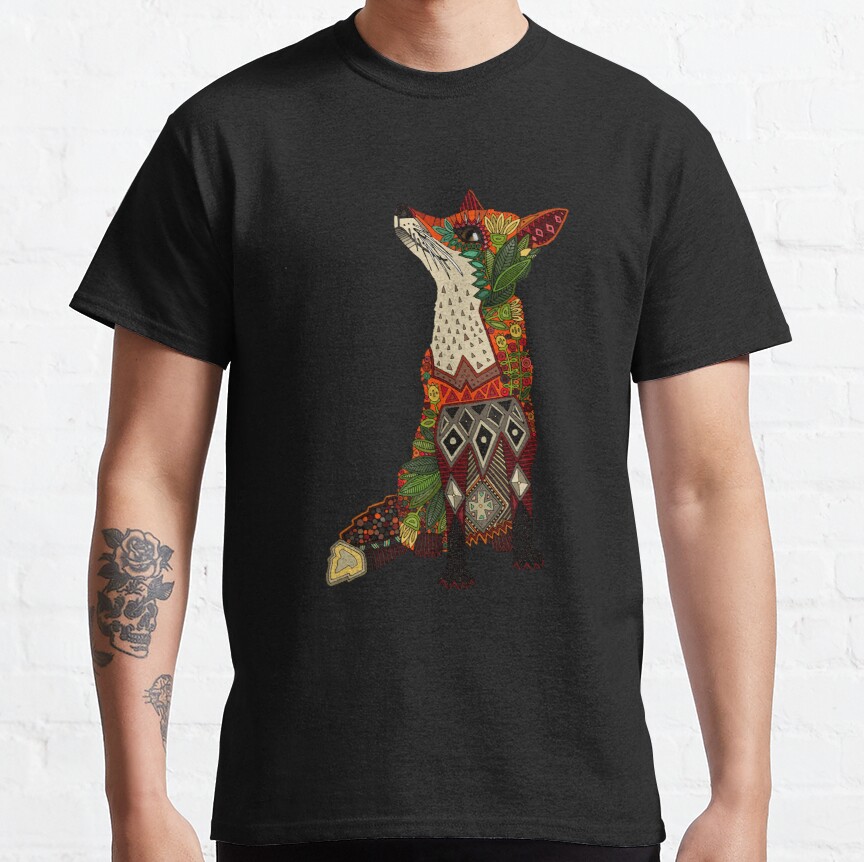 floral fox Classic T-Shirt