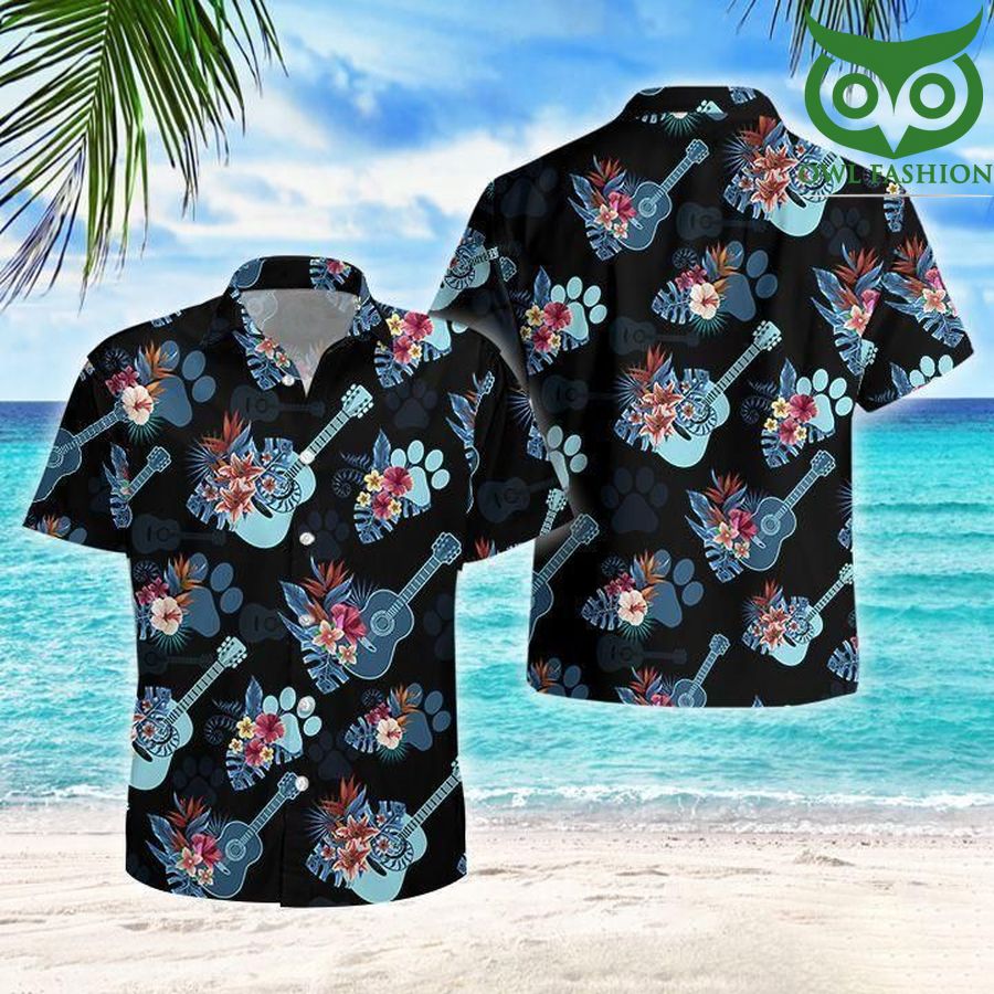 Floral guitar Floral Hawaiian Shirt