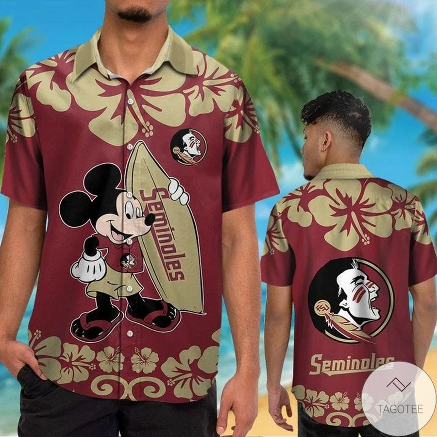 Florida State Seminoles 038; Mickey Mouse Hawaiian Shirt