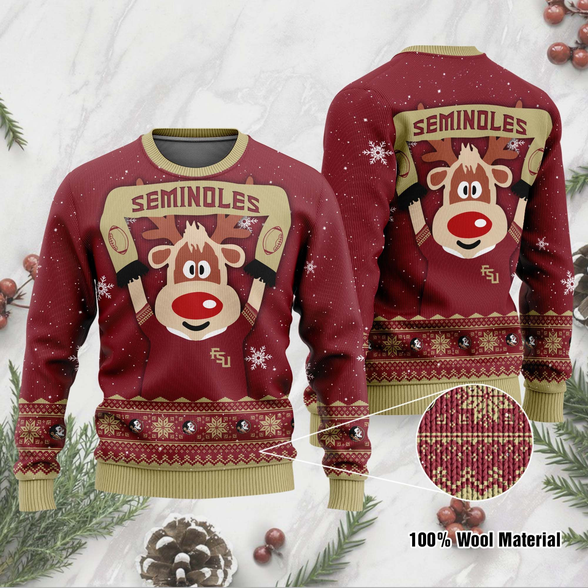 Toronto Maple Leafs Christmas Cool Reindeer 3D Ugly Christmas