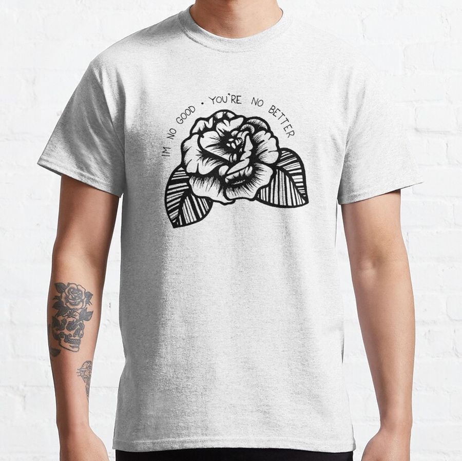 flower black Classic T-Shirt