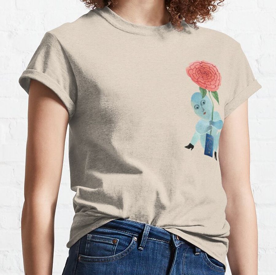 Flower with Passport Base for Travel Oxygen  Classic T-Shirt