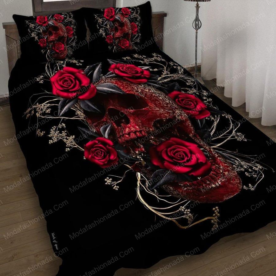 Flowers Roses Sugar Skull 9 Bedding Set – Duvet Cover – 3D New Luxury – Twin Full Queen King Size Comforter Cover