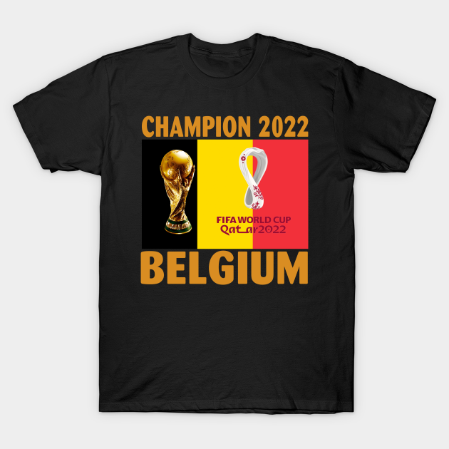 Football Champion 2022 World Cup Belgium Qatar 2022 Soccer Golden Flag T-shirt, Hoodie, SweatShirt, Long Sleeve