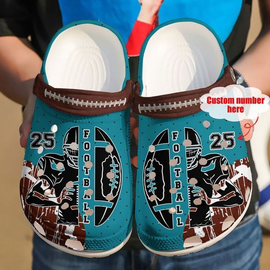 Football Personalized Being A Footballer Sku 1074 Crocs Crocband Clog Comfortable For Mens Womens Classic Clog Water Shoes