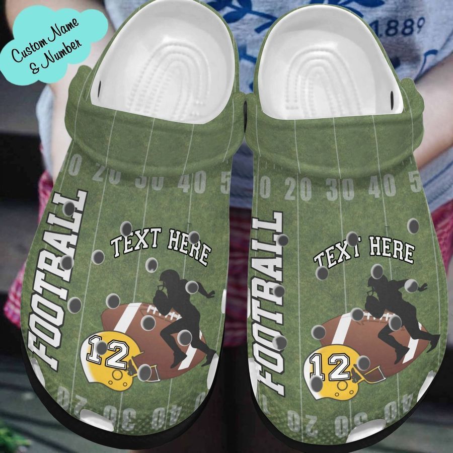 Football Personalized Clog Custom Crocs Comfortablefashion Style Comfortable For Women Men Kid Print 3D V610