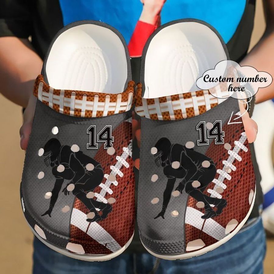 Football Personalized Running Sku 1098 Crocs Clog Shoes