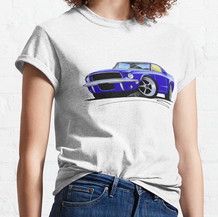 Ford Mustang (1967) Blue Classic T-Shirt