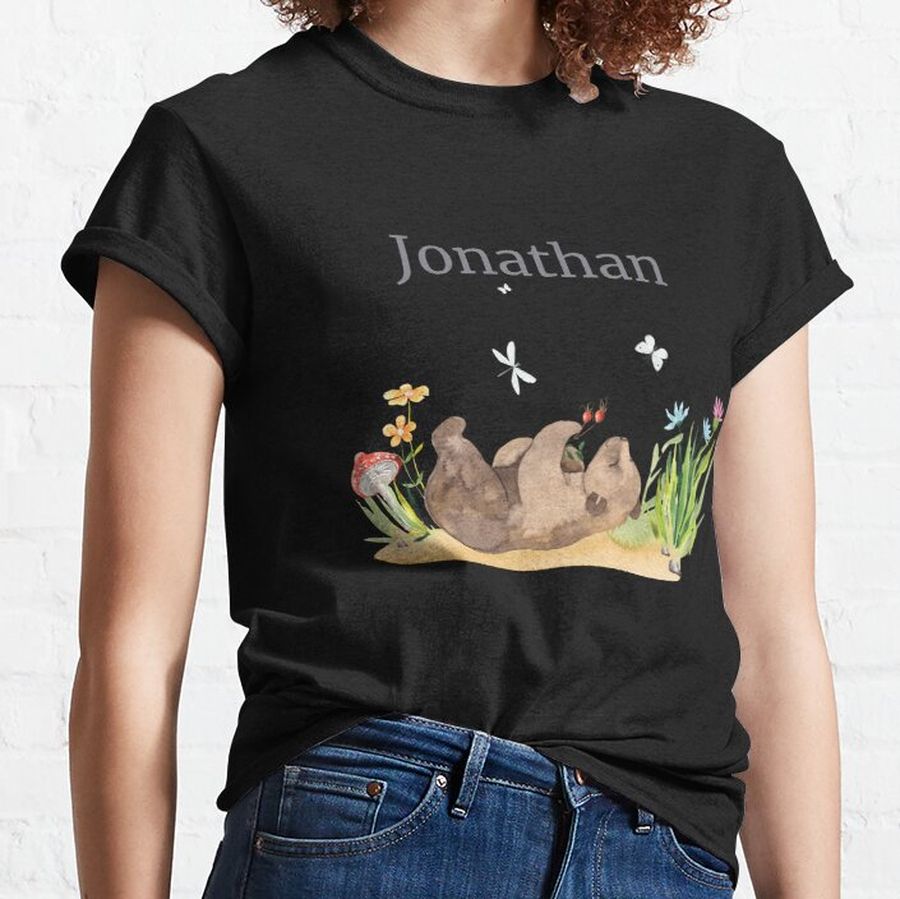 Forest Animal Bear Flowers Name Jonathan Classic T-Shirt