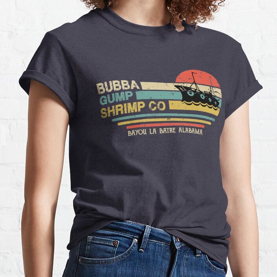 Forrest Gump Bubba Gump Shrimp shirt, vintage Film Jenny Boat Unofficial  Classic T-Shirt
