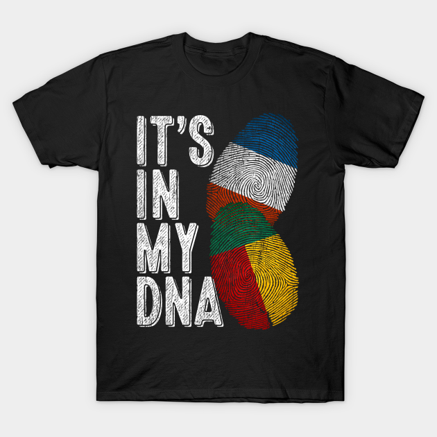 France And Benin It's In My DNA French Beninese Flag Premium Finger Print T-shirt, Hoodie, SweatShirt, Long Sleeve