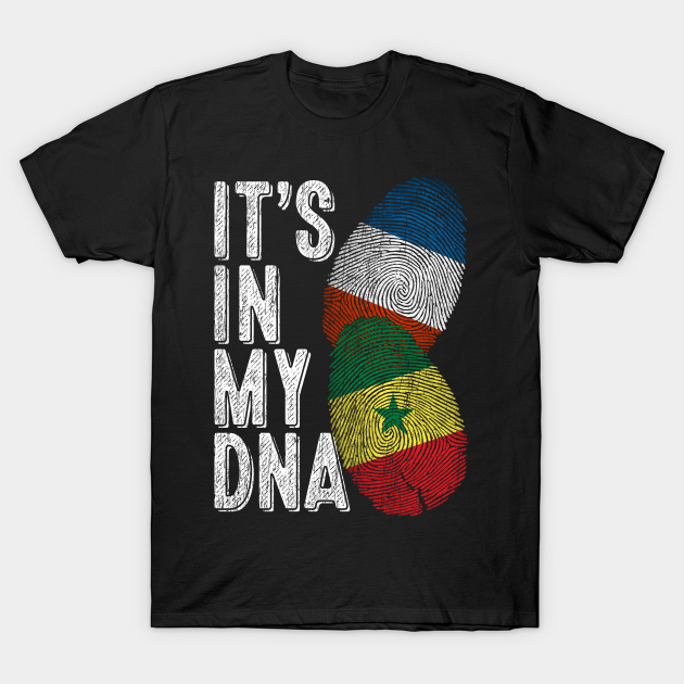 France And Senegal It's In My DNA French Senegalese Flag Premium Finger Print T-shirt, Hoodie, SweatShirt, Long Sleeve