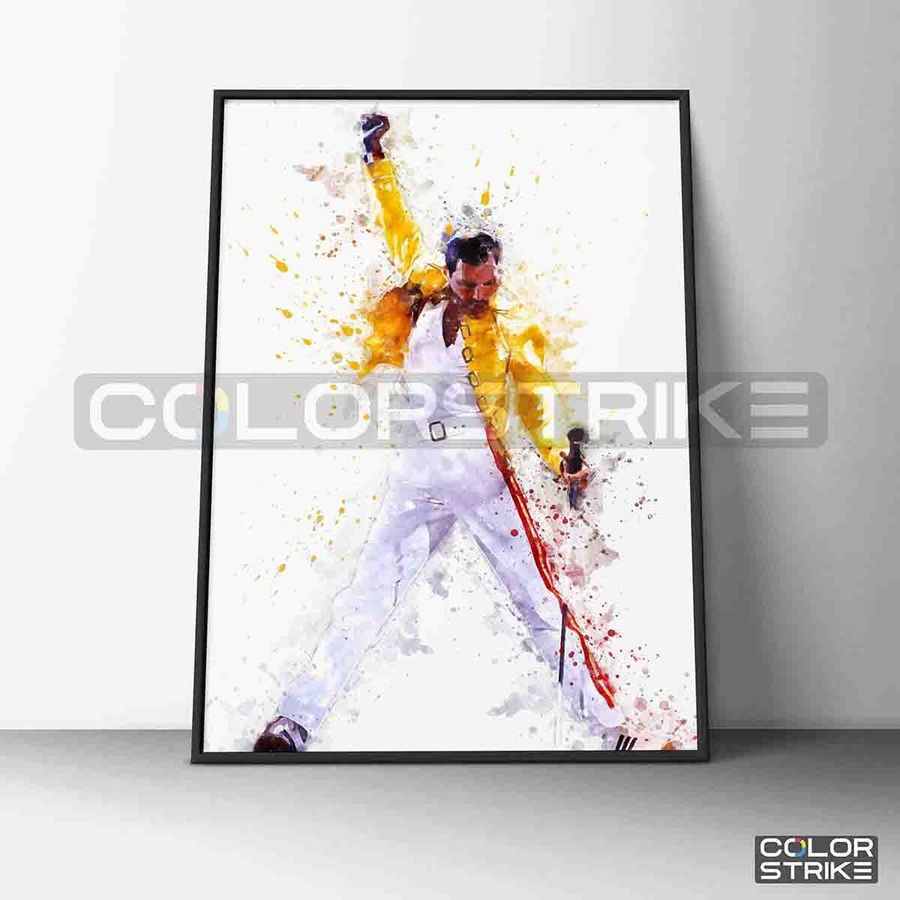 Freddie Mercury Poster Freddie Mercury print Queen art print wall art watercolor