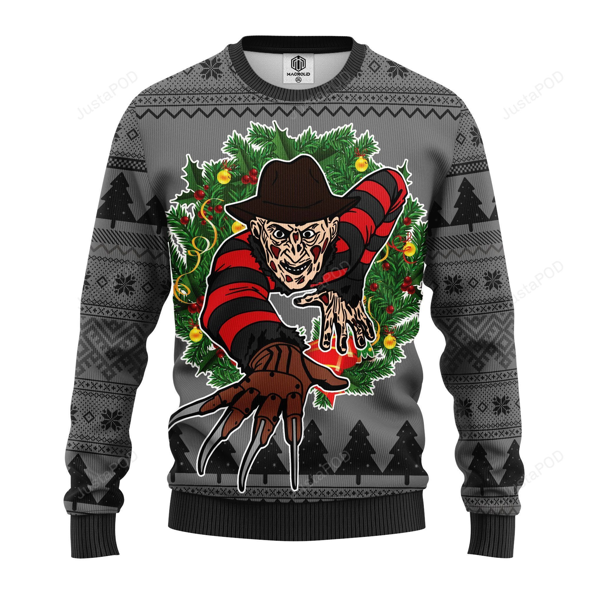 Freddy Krueger Halloween Ugly Christmas Sweater Ugly Sweater Christmas Sweaters