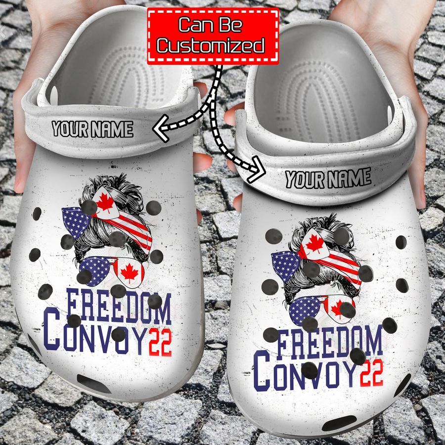 Freedom Crocs - Personalized United We Stand Freedom Convoy 2022 Clog Shoes