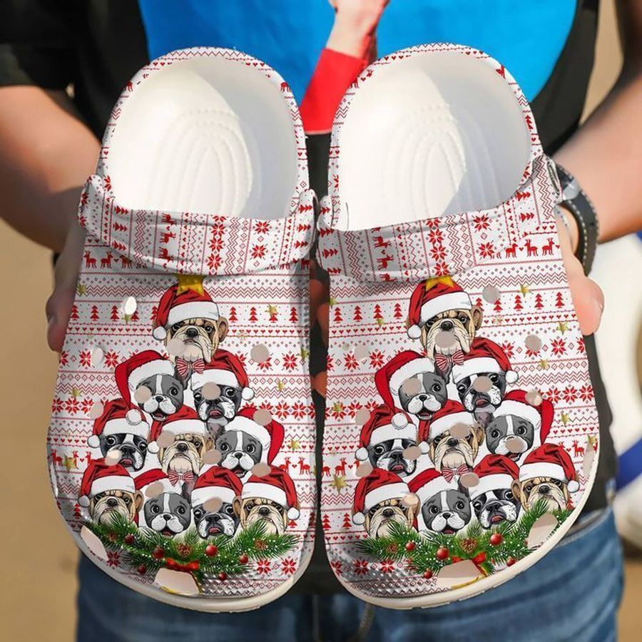 French Bulldog Merry Christmas Sku 1117 Crocs Clog Shoes