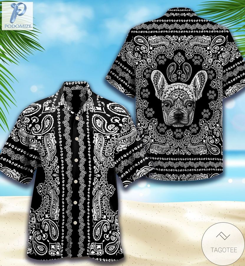 French Bulldog Paisley Pattern Hawaiian Shirt