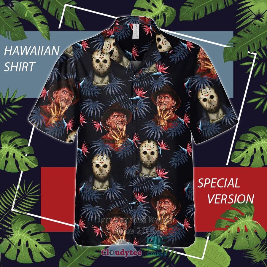 Friends Halloween Horror Movies Navy Hawaiian Shirt – LIMITED EDITION