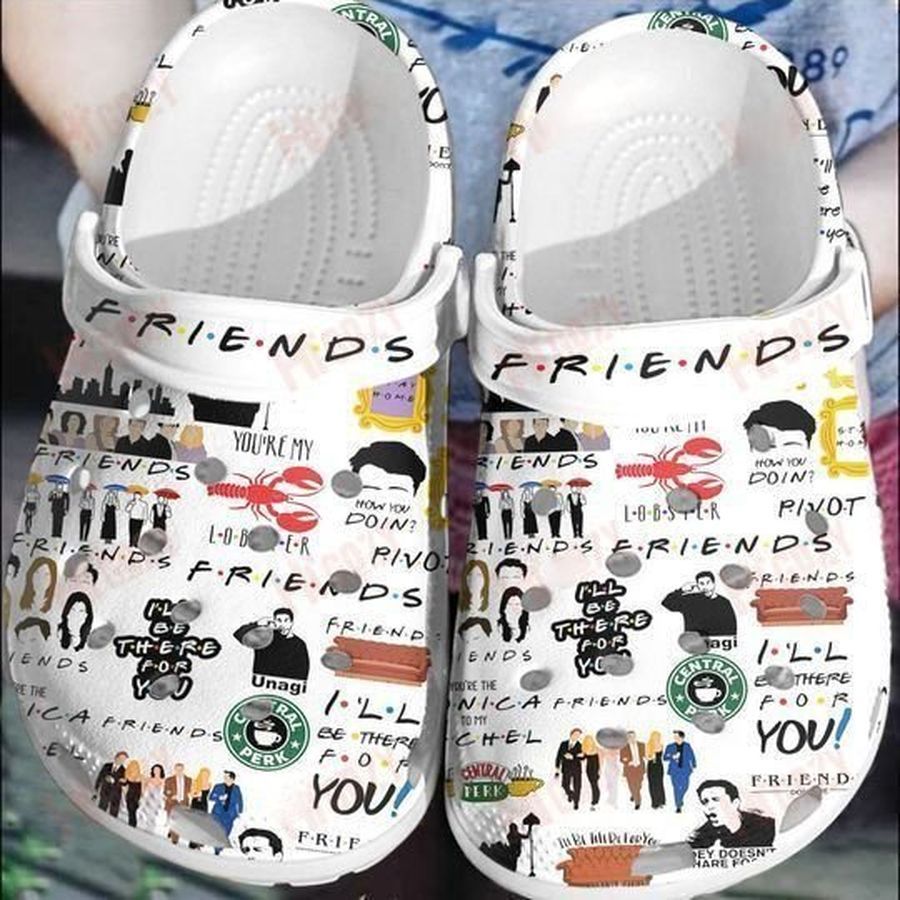 Friends Sitcom For Men And Women Gift For Fan Classic Water Rubber Crocs Crocband Clogs, Comfy Footwear