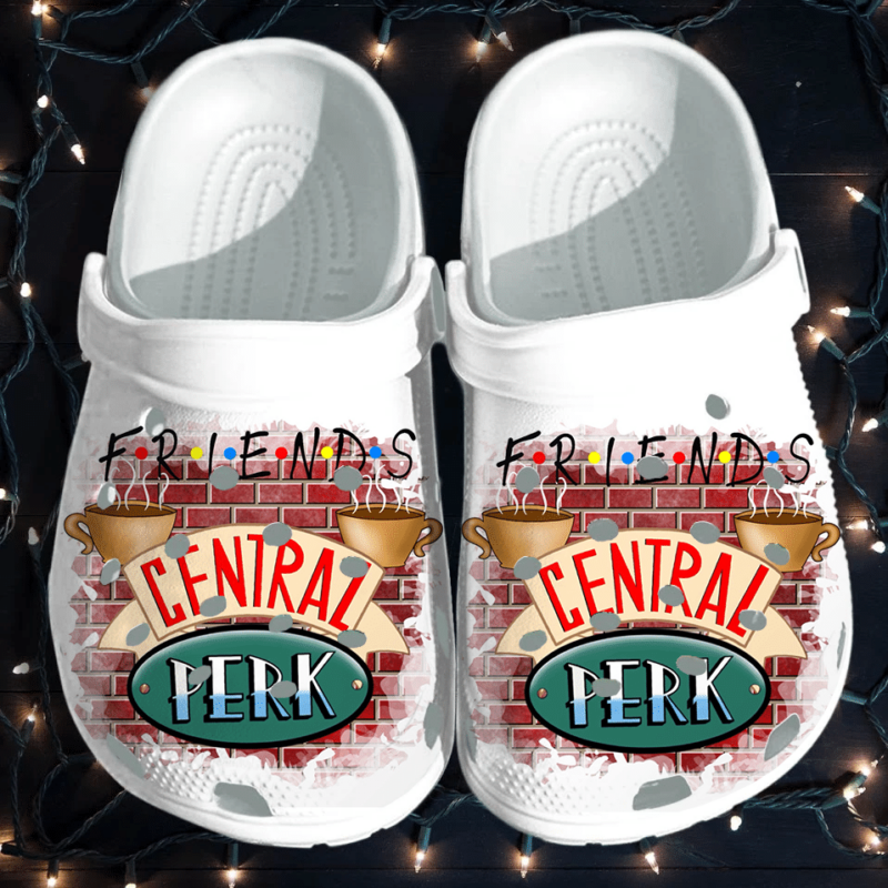 Friends Tv Series Central Perk Crocs Crocband Clogs, Comfy Footwear, Shoes