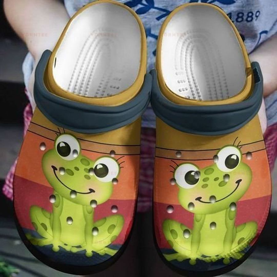 Frog Colors Gift For Lover Rubber Crocs Crocband Clogs, Comfy Footwear