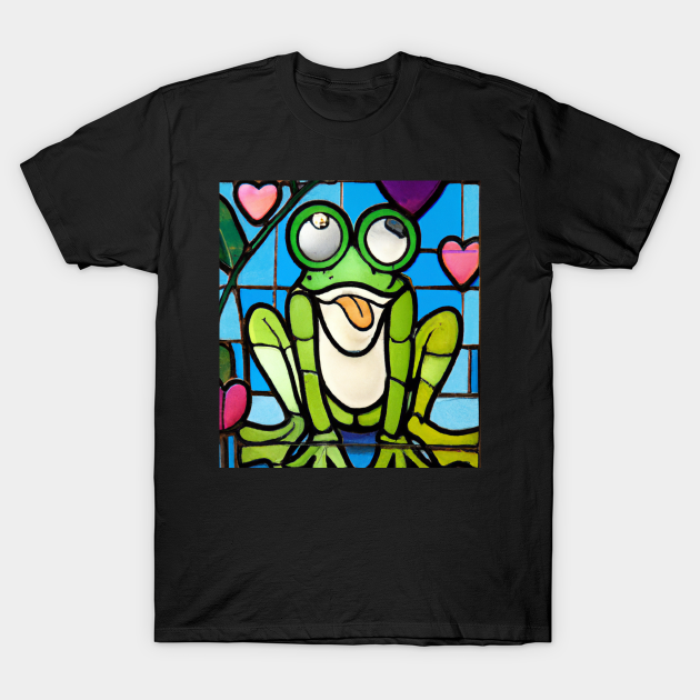 Frog In Love Hearts Stained Glass T-shirt, Hoodie, SweatShirt, Long Sleeve