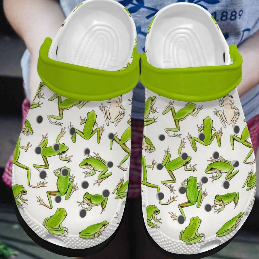 Frog Personalized Clog Custom Crocs Comfortablefashion Style Comfortable For Women Men Kid Print 3D Frogs