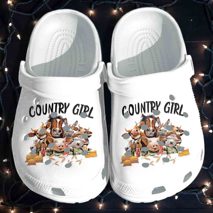 Funny Farm With Animals Shoes - Country Girl Crocs Clog Birthday Gift For Man Woman