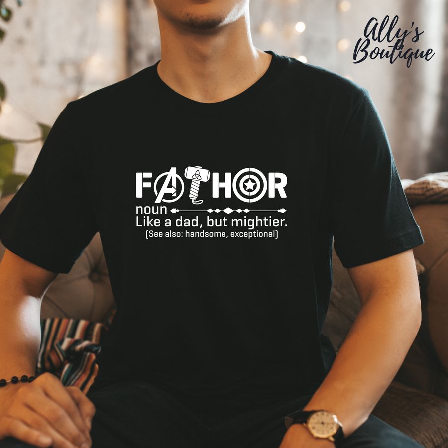Funny Father’s Day Fathor Definition Husband Daddy Hero Shirt