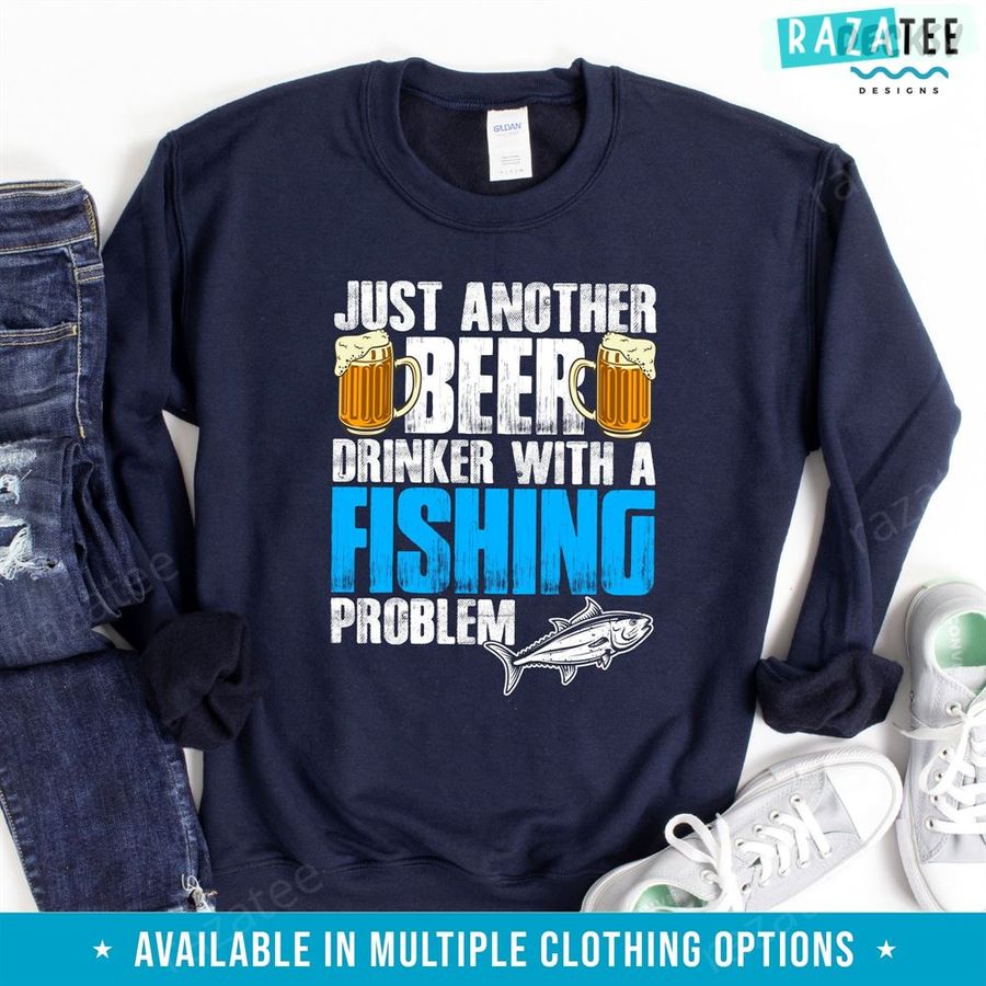 Funny Fishing Gifts Beer Dad Shirt Men's Outdoor Beer Fishing Shirt Fish And Beer