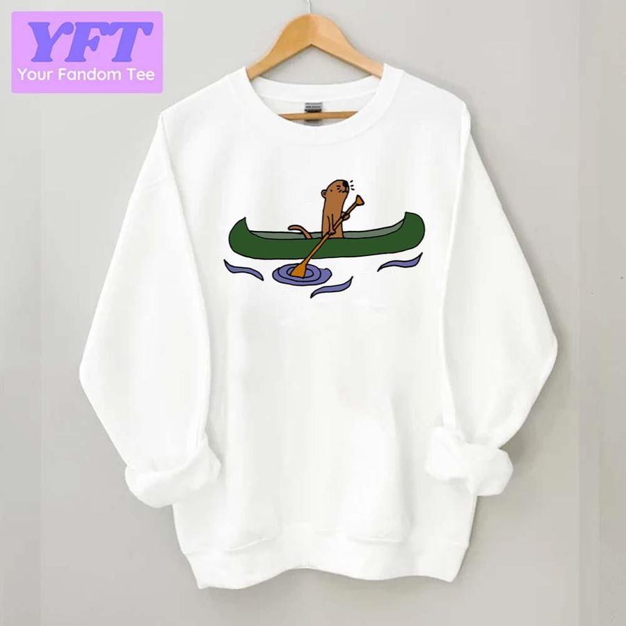 Funny Funky Cool Sea Canoeing Otter Unisex Sweatshirt