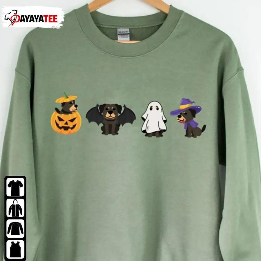 Funny Ghost Dog Halloween Shirt Dogs Pumpkin Unisex Merch Gift