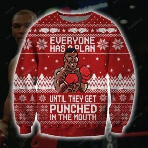 Funny Mike Tyson Knitting Ugly Christmas Sweater All Over Print