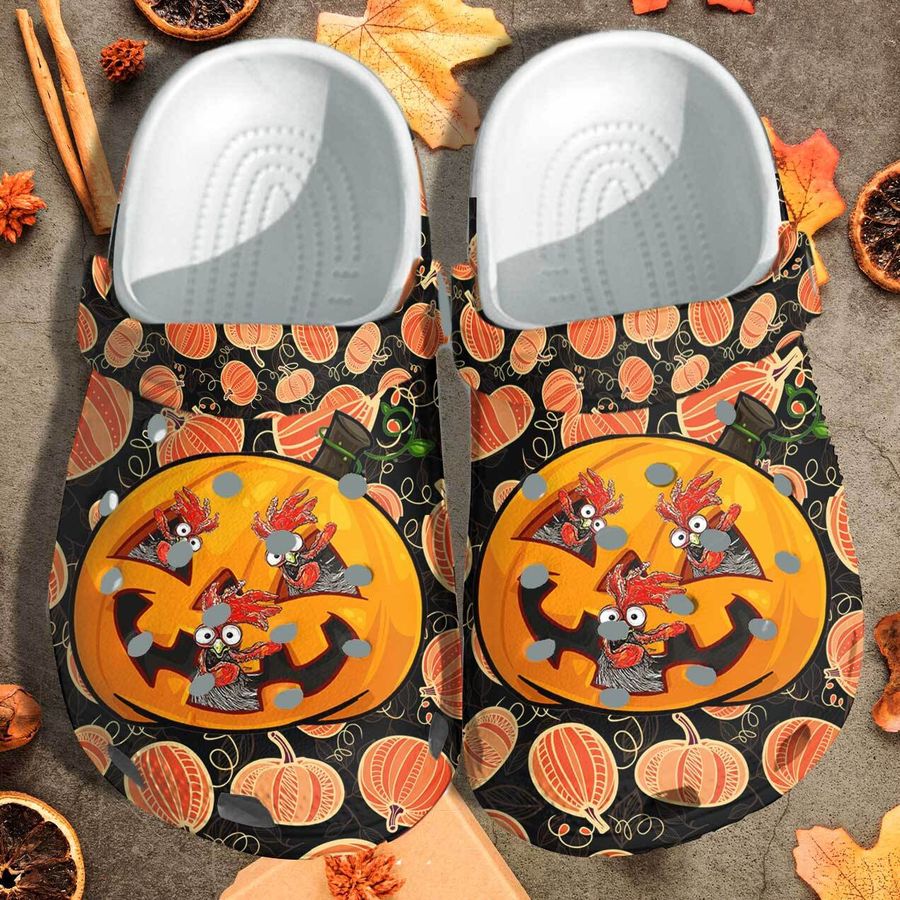 Funny Pumpkin Custom Crocs Shoes Clogs - Halloween Beach Crocs Shoes Clogs Birthday Gift For Friends