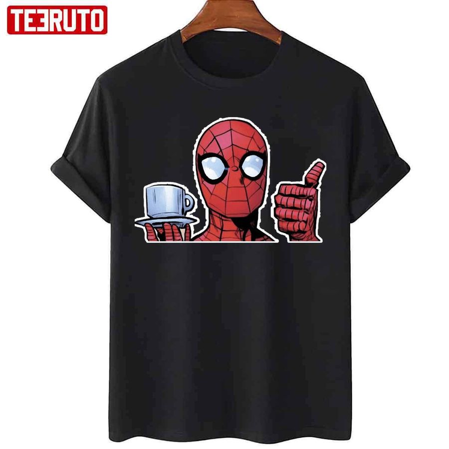 Funny Spidermen Glossy Likes Coffee Unisex T-shirt