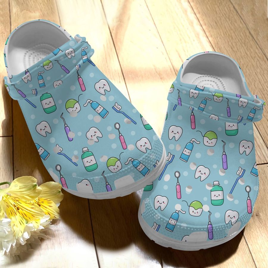 Funny Toothpaste And Teeth Shoes - Dentist Crocs Clogs Gift - Fn-Toothpaste