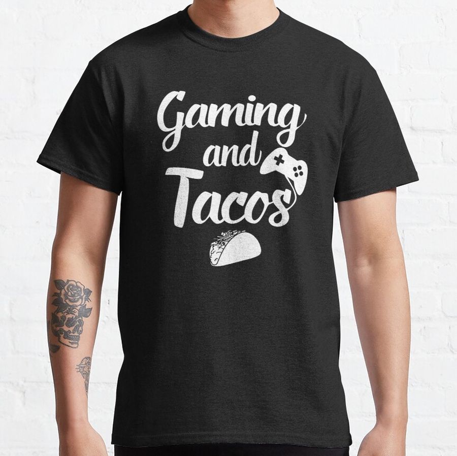 Gaming And Tacos Funny Online Video Game Classic T-Shirt