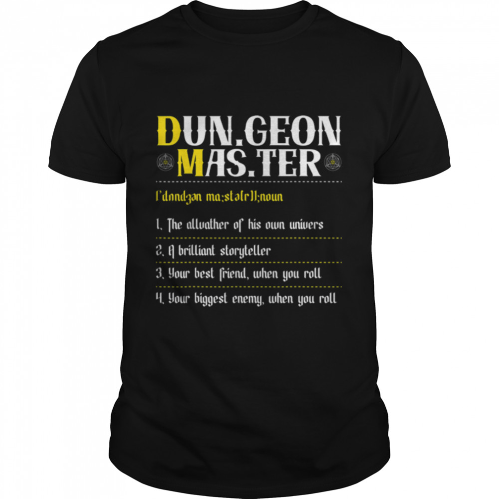 Gaming Master Tabletop Board Game RPG Gaming Dice Dungeon T-Shirt B09XGLFYYJ