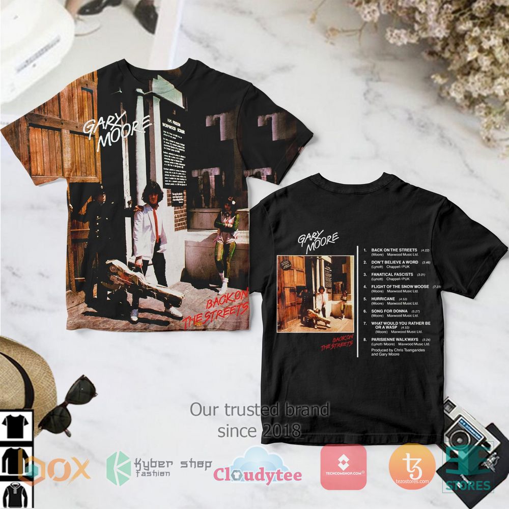 Gary Moore Back on the Streets Album 3D Shirt – LIMITED EDITION
