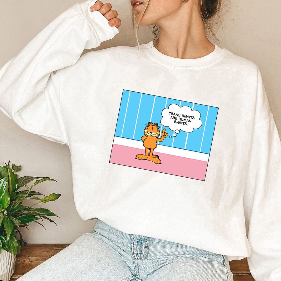 Gay Garfield Protect Trans Kids Sweatshirt