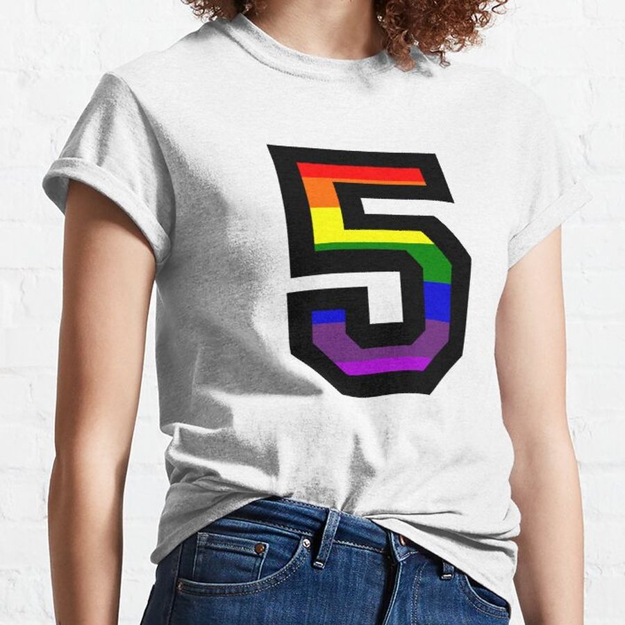 Gay Pride Sports Number Five Classic T-Shirt