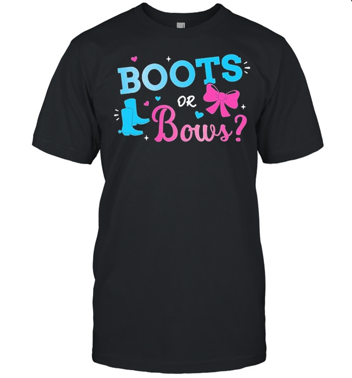 Gender Reveal Boots Or Bows Matching Baby Party Shirt, Tshirt, Hoodie, Sweatshirt, Long Sleeve, Youth, funny shirts, gift shirts, Graphic Tee