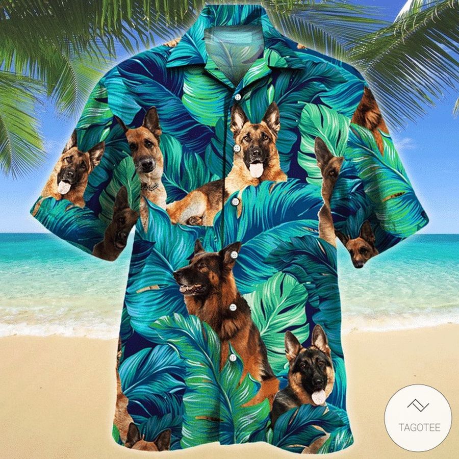 German Shepherd Dog Hawaiian Shirt