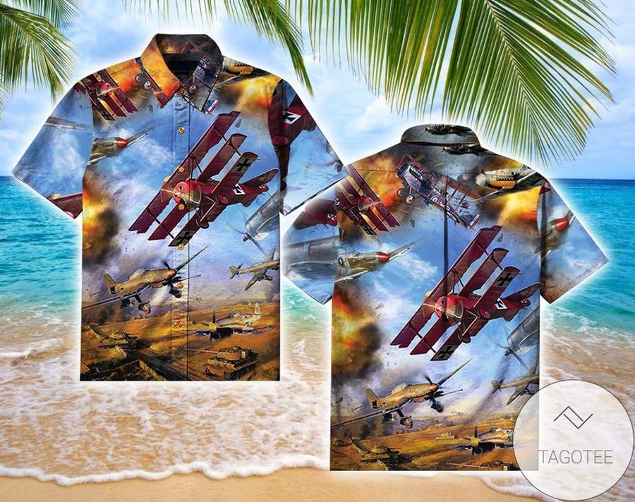 Get Here Hawaiian Aloha Shirts Airplane On War