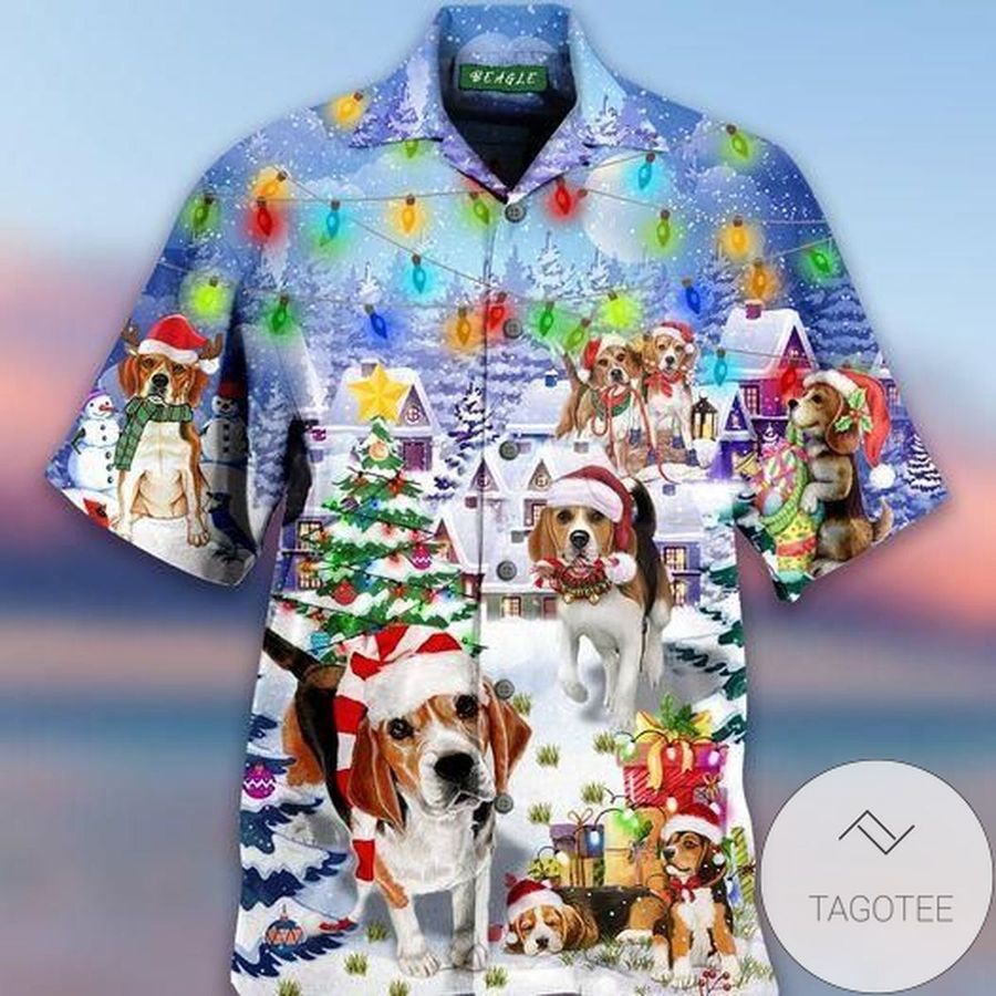 Get Now Christmas Lovely Beagle Snowy Hawaiian Aloha Shirts