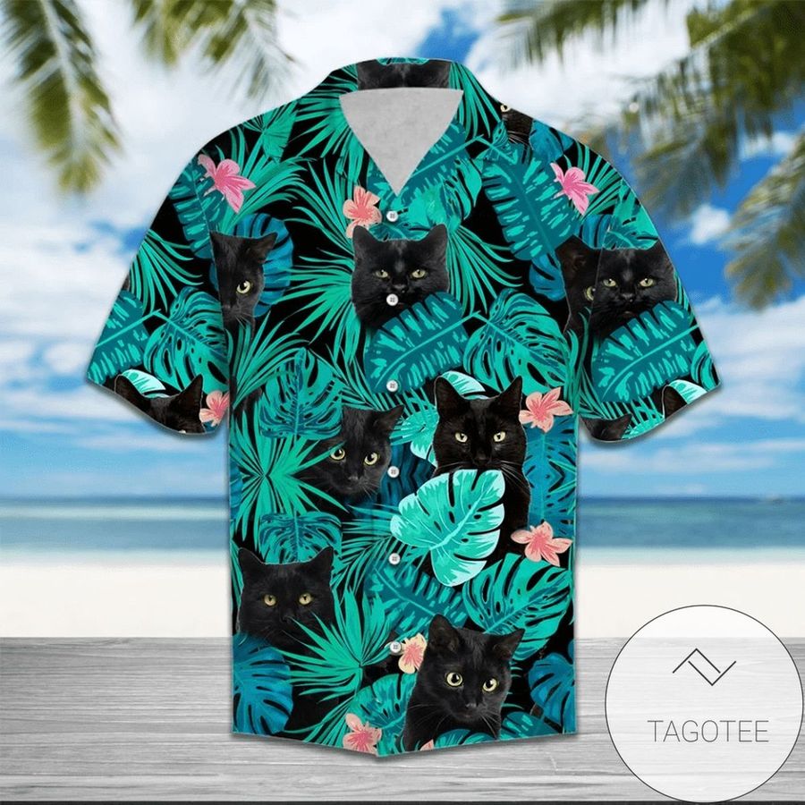 Get Now Hawaiian Aloha Shirts Black Cat Tropical H
