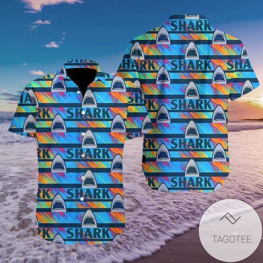Get Now Hawaiian Aloha Shirts Colorful Shark