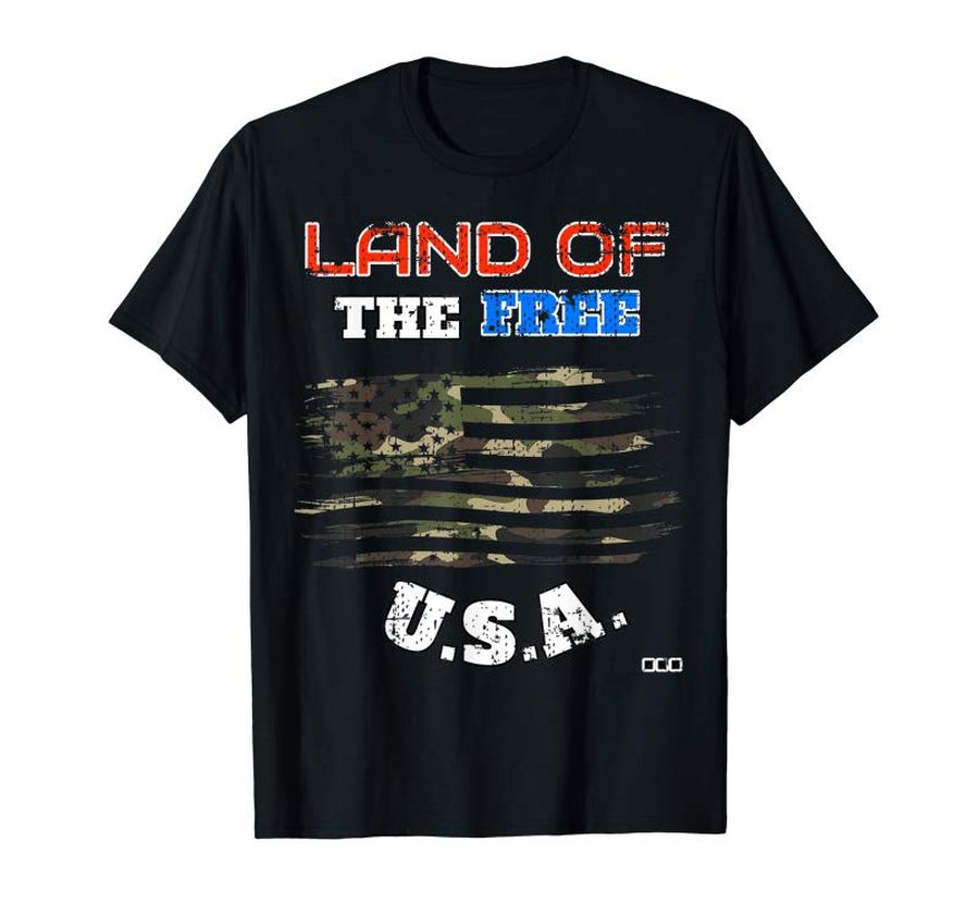 Get Now LAND OF THE FREE CAMO FLAG T-SHIRT