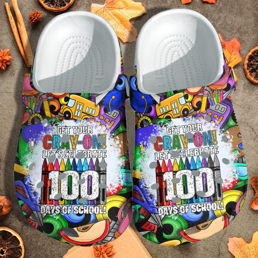 Get Your Crayon Shoes Crocs Crocbland Clog Gift For Teacher Student - School024