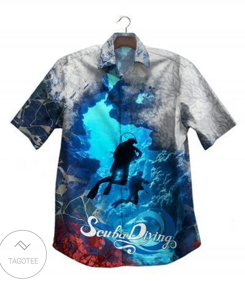 Gettyshirt Scuba Diving 191227nmn-009ad Cotton Mens Hawaiian Shirt